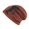 Mens Unisex Cotton Printed Bonnet Beanies Hats Outdoor Ear Protection Warm Skullies Hat - Coffee