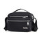 Women Nylon Waterproof Lightweight Multi-slot Crossbody Bags Solid Handbags - Black