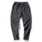 Mens Vintage National Style Cotton Casual Pants  - Grey