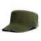 Men Simple Durable Cotton Military Hat Outdoor Travel Casual Anti-UV Flat Cap - Army