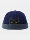 COLLROWN Women & Men Landlord Hat Street Cat Pattern Melon Cap Innocent Standard Sailor Skull Caps Brimless Hats - Blue
