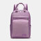 Women Anti theft Large Capacity Waterproof Backpack School Bag - Purple