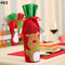 Christmas Wine Bottle Decor Set Santa Claus Snowman Deer Bottle Cover Clothes Kitchen Decoration  - #03
