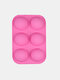 1Pc DIY Silicone Cake Mould 6 Hole Half Sphere Shape Handmade Soap Mold Silicone Chocolate Mold - Pink