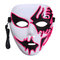  Halloween Mask LED Luminous Flashing Party Masks Light Up Dance Halloween Cosplay Props - Pink