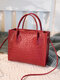 Women Alligator Square Bag Satchel Bag Crossbody Bag Handbag - Red