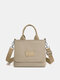 Women Nylon Brief Multi-Carry Large Capacity Solid Color Crossbody Bag Handbag - Apricot