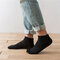 Mens Summer Mesh Toe Socks Breathable Cotton Ankle Socks  - Black