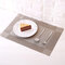 Contracted Simple European Style PVC Placemat Non-Slip Mat Creative Dining Table Mat Bowl Pad - Light Gray