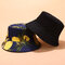 Women & Men Fruit Print And Black Two-Sided Bucket Hat  - 5