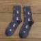 10PC Retro Warm Women's Socks Jacquard Fashion Cat Pattern  - Blue