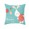 Easter Pillowcase Rabbit Egg Print Cushion Cover - 12