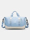 Travel Duffel Bag Sports Tote Gym Bag Workout Shoulder Weekender Overnight Bag With Wet Pocket - Light Blue