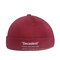 Men And Women Retro Cuffed Solid Color Hat Skull Cap Brimless Hats - Red