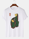 T-shirts à manches courtes et col rond pour hommes, imprimé grenouille japonaise, hiver - blanc