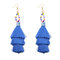 Bohemian Ear Drop Earrings Multilayer Tassels Beads Pendant Dangle Earrings Ethnic Jewelry for Women - Blue