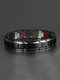 Trendy Simple Inlaid Removable Magnet Stones Magnetic Therapy Bracelet Health Care Anti Snoring Bracelet Sleep Better Five In One Healthy Energy Bracelet - Silver+Black