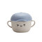 Nordic Style Children's Bowl Cartoon Cute Wheat Straw Bowl Fruit Box - Blue