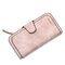 Woman Four Fold Wallet Purse 14 Card Slot PU Card Bag Multi-Slots 5.5 Inch Phone Bag - Pink