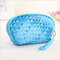 PU Waterproof Large Capacity Cosmetic Bag Multi-Function Ttravel Storage Bag - Sky Blue