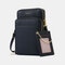 Women Multifunction Multi-Layers Removable Card Pocket Crossbody Bag Phone Bag - Black