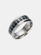 1 Pcs Casual Simple Style Unique Cross Stainless Steel Fashion Men's Ring - Black1