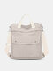 JOSEKO Men's Canvas Cool Backpack Tooling Large Bag Korean Version Tote Bag Shoulder Messenger Bag - Apricot