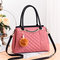Women Retro Pu Leather Shoulder Bag Messenger Bag - Pink