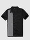 Mens Custom Bowling Shirts Rockabilly Cotton Top Black Casual Shirt - Black