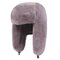 Women Earmuffs Plush Lei Feng Hat Winter Outdoor Ski Windproof Cap Warm Thick Hat - Gray