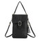 Women PU Leather Touch Screen 5.5 Inch Phone Bags Tassel Crossbody Bags  - Black