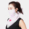 Atmungsaktive Blumendruckmasken Nackenschutz Sonnenschutz  - 02