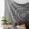 59 x 83'' Bohemian Style Thin Chiffon Beach Yoga Towel Mandala Rectangle Bed Sheet Tapestry - Black+Grey