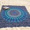 59 x 83'' Bohemian Style Thin Chiffon Beach Yoga Towel Mandala Rectangle Bed Sheet Tapestry - Deep Blue