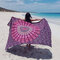 59 × 83 '' بوهيمي شاطئ رقيق شيفون Yoga منشفة ماندالا مستطيل ملاءة سرير نسيج - أرجواني