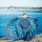 59 × 83 '' بوهيمي شاطئ رقيق شيفون Yoga منشفة ماندالا مستطيل ملاءة سرير نسيج - الطوطم الأزرق