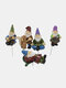 5PCS A Set Resin Fairy Garden Miniatures Gnome Dwarf Flowerpot Dwarf Decorations Yard Bonsai Landscape - A Set