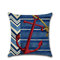 Vintage nautique ancre gouvernail motif lin coton housse de coussin maison canapé Art décor - #3