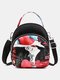Women Waterproof Multi-carry Bohemia Elephant Print Handbag Crossbody Bag Backpack - #02