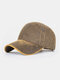 Men Plain Color Baseball Cap Outdoor Sunshade Adjustable Hats - Yellow