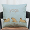 Cartoon French Bulldog Cotton Linen Pillowcase Square Living Room Sofa Decoration Cushion Cover - I