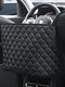 Multifunctional PU Vehicle Car Seat Storage Net Pocket Diamond Pattern Hanging Bag Car Storage Bag - Black