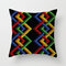 Striped Digital Printing Peach Skin Velvety Pillowcase Modern National Style Sofa Pillowcase Decoration - #2