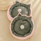 Nette Welpen-Schlafenauflage-Matten-abnehmbares waschbares Haustier-Hundekatze-weiches rundes Bett für alle Jahreszeiten - Rosa + Grau
