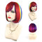 Gradient Colorful Short Straight Bob Cosplay Synthetic Wigs High Temperature Fiber Hair For Women - 04