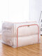 1 Pc 60/80/110L Transparent Storage Box Quilt Clothes Folding Breathable Clothes storage box Organizer - Nylon Mesh Pink