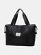 Oxford Large Capacity Dry And Wet Separation Two Layers Scalable Design Waterproof Anti-Scratch Duffel Travel Bag Yoga Gym Bags - Black