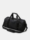 Women Dacron Fabric Casual Large Capacity Travel Bag Wet and Dry Separation Design Crossbody Bag - Black