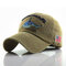 Baseball Cap Retro Sun Hat Shark Embroidery Hats - Khaki