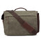 Large Capacity Canvas Business Laptop Bag Shoulder Bag Crossbody Bag For Men Women - Army Green